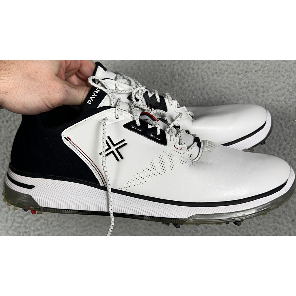 Payntr X 001 F Shoes Men 10.5 White Black Spiked Golf Performance Cleats Lace Up
